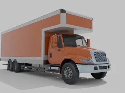 Truck International Durastar Low-poly 3D model