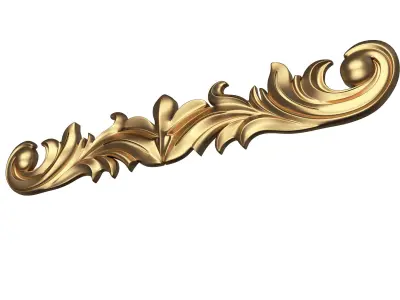 Carved Plaster Molding Decoration 032 Low-poly 3D model