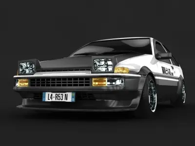 Toyota AE 86 initialD 3D model