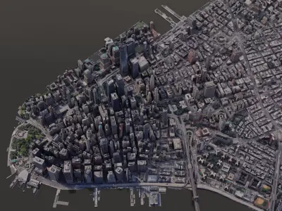NewYork City Manhattan Free low-poly 3D model