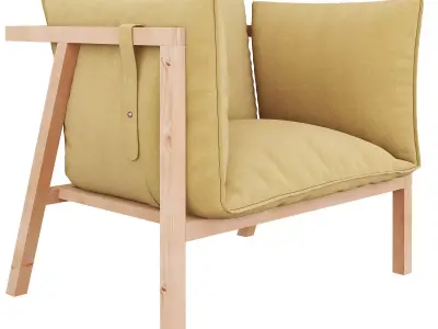 Fotel Umomoku 3d model Low-poly 3D model