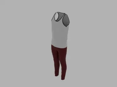 Sport Suit Low-poly 3D model