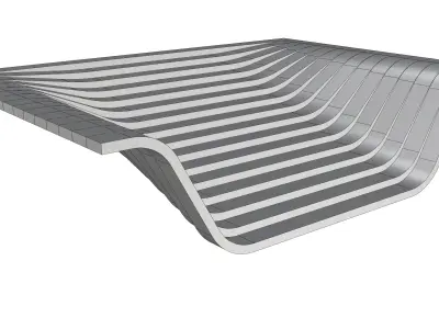 Parametric Architecture Stairs Sweep Design 3D model