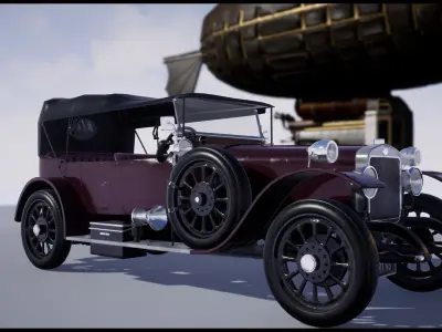 SteamPunk Victorian Vehicles Set of 5 Low-poly 3D model