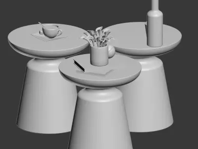 Martini CoffeeTables Set  3D model