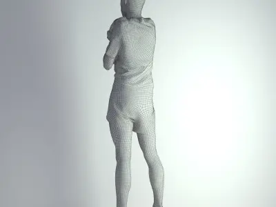 3D Scan Man Sport Runner 010 3D model