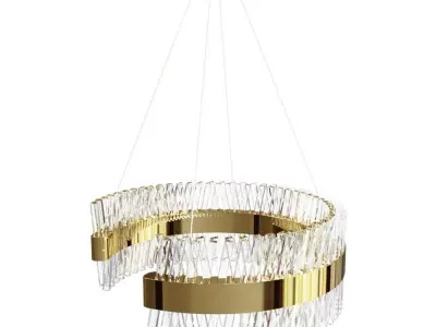 Glass chandelier LED 3D model