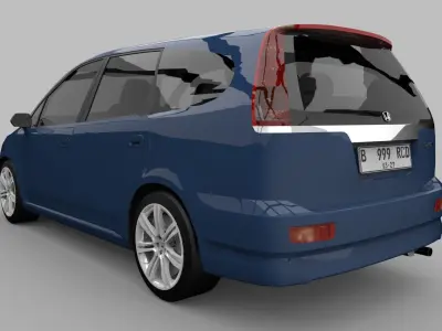 HONDA STREAM RN1 2001 Low-poly 3D model
