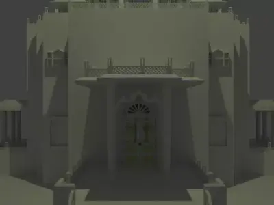 Indian Temple Low-poly 3D model