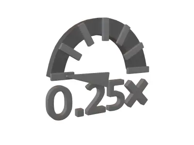 Speed 0 point 25 Symbol v1 002 Low-poly 3D model