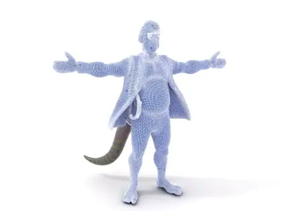 Stylish Anthropomorphic Character Model Pack Low-poly 3D model