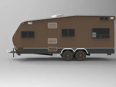 camper van Low-poly 3D model