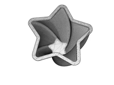 Stylish Color Vase Low-poly 3D model