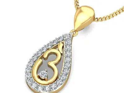 Solitaire Women Pendant 3dm STL OBJ FBX Renders Details 3D print model 81