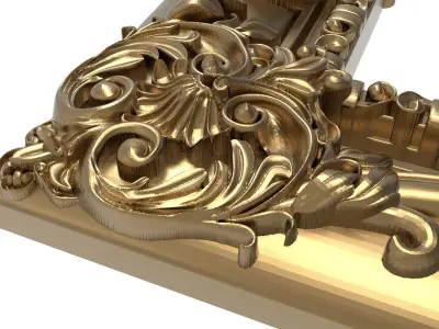 Carved Picture Frame 3D model