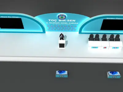 Launch Stage Decor 092 3D model