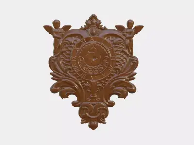 Wooden Clock Decor For Wood Carving 3D print model order