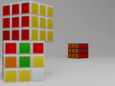 3 Rubiks Cube 3D model