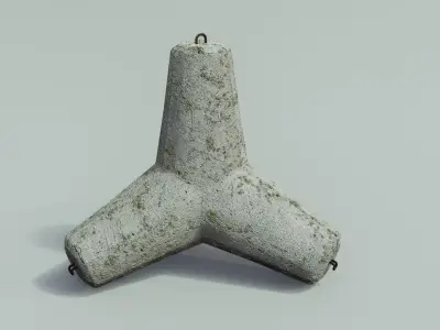 Tetrapod Low-poly 3D model