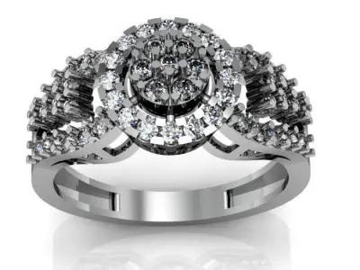 daimond ring 3D print model 16