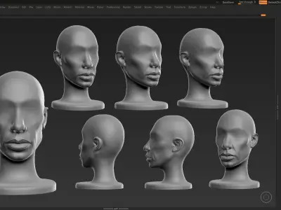 human head modern sculpture 3d print model 112 3D print model