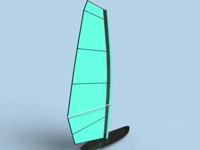 Windsurf board Low-poly 3D model