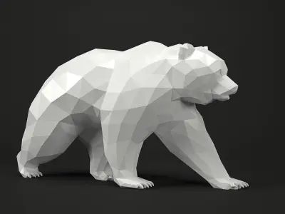 WILD BEAR Low-poly Low-poly 3D model