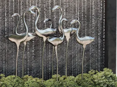 Waterfall fountains cascade 33 3D model