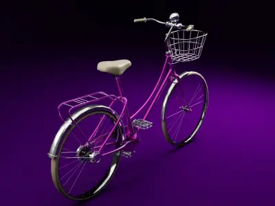 Retro ladies bike 3D model