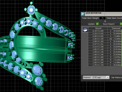 FASHION QUEEN GOLD RING 3D PRINTABLE MODEL 3D print model