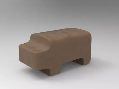 Hippopotamus Decorative Object Low-poly 3D model