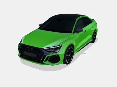Audi RS3 sedan 2022 Low-poly 3D model
