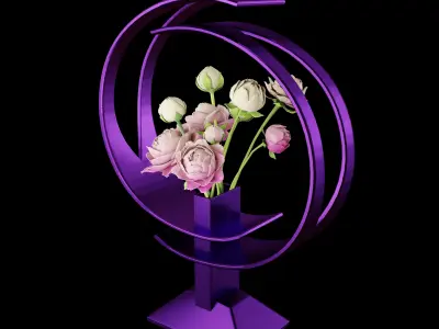 Modern interior vase Free 3D model