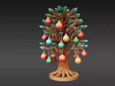 Ornament Tree 3D Model Three Model Pack Hanging Decoration 3D model