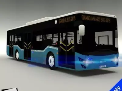 ISUZU Citiport Bus Low-poly 3D model