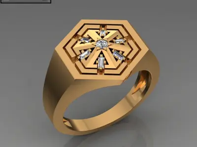 Band Ring 3D print model