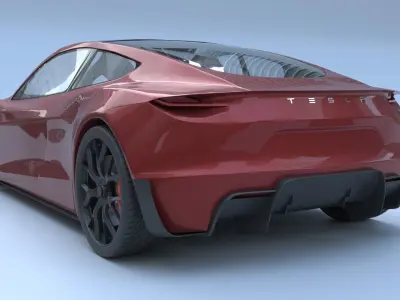 Tesla Roadster 2020 Low-poly 3D model