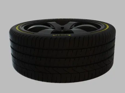 Miniature Enkei M6 Rim and Tire - 3D Print - No Textures 3D print model