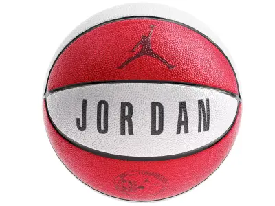 nike jordan basketball ball red and white 3D model