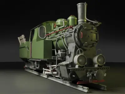 Py-27 Steam Locomotive 3D model