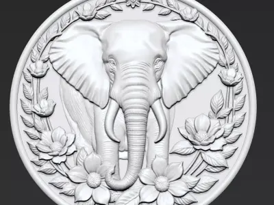 Elephant Pendant A21 3D print model