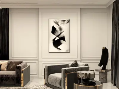 Luxury Living Room by Dvel 3D model