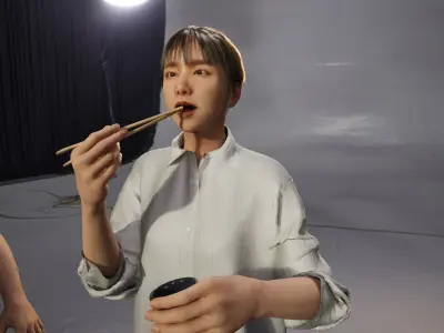 Modular Character - Asian Casual Woman - FH2 Low-poly 3D model