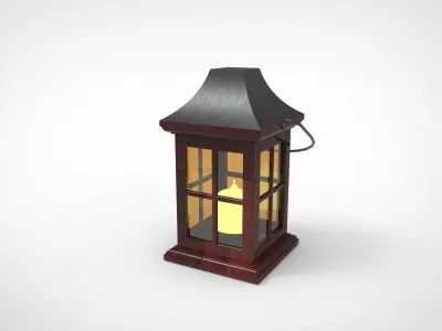 lantern U wooden 3D model