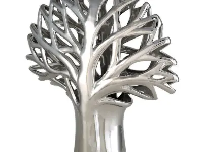 Silver Findlay Cut-Out Tree Sculpture 3D model