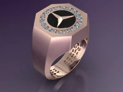 mercedes benz ring 3D print model