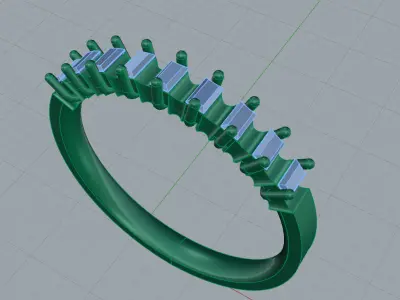 M 1396016 Baguette ring 3D print model