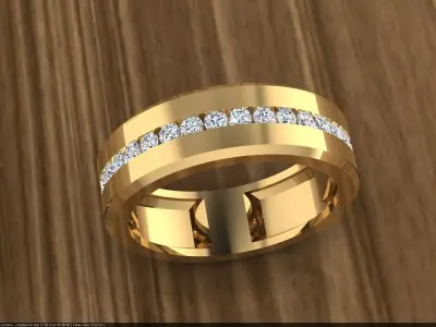 Diamond Jewelry Ring 3D print model 21