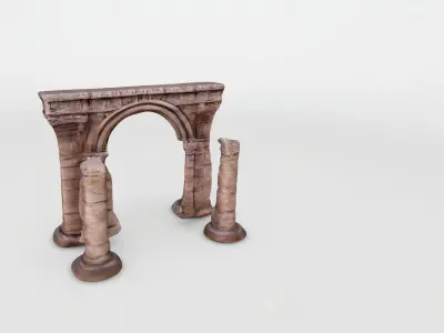Archaic Pillars Ancient Ruins 3D model