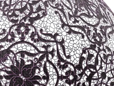 Lace Embroidery 09 - 4K - PBR - PNG - SBSAR Texture